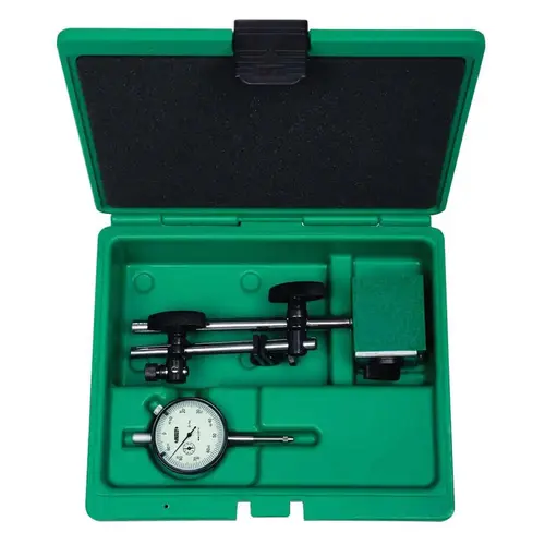 Dial Indicator & Base Kit: 0 to 1" Range, 0-100 Dial Reading Dial Indicator & Base Kit: 0 to 1" Range, 0-100 Dial Reading
