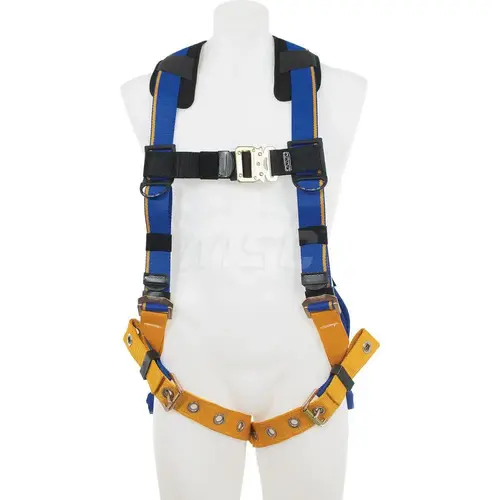 Fall Protection Harnesses: 400 Lb, Single D-Ring Style, Size Medium & Large, For General Industry, Back Fall Protection Harnesses: 400 Lb, Single D-Ring Style, Size Medium & Large, For General Industry, Back