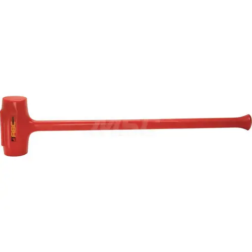 12 lb Polyurethane Dead Blow Hammer, Non-Sparking, Non-Marring 3-1/4 Face Diam, 8" Head Length, 36 OAL, 32" Steel Reinforced Polyurethane Handle, Double Faced