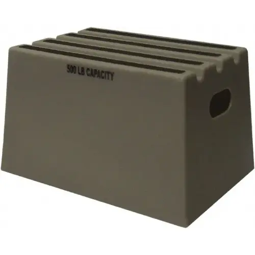 Step Stand Stool: 1 Step, Plastic, Gray Step Stand Stool: 1 Step, Plastic, Gray