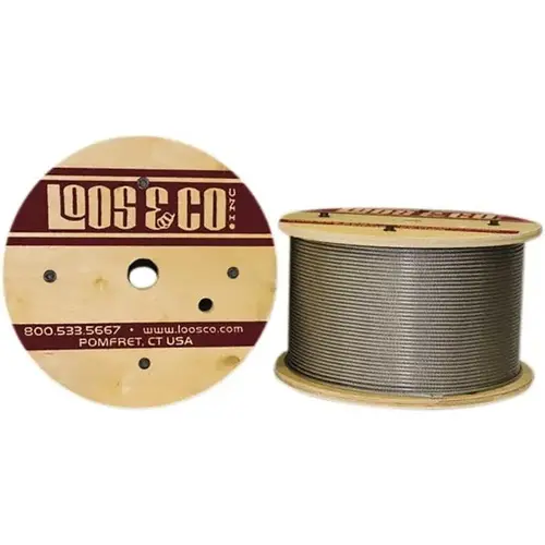 1/16" x 3/64" Diam, Stainless Steel Wire Rope