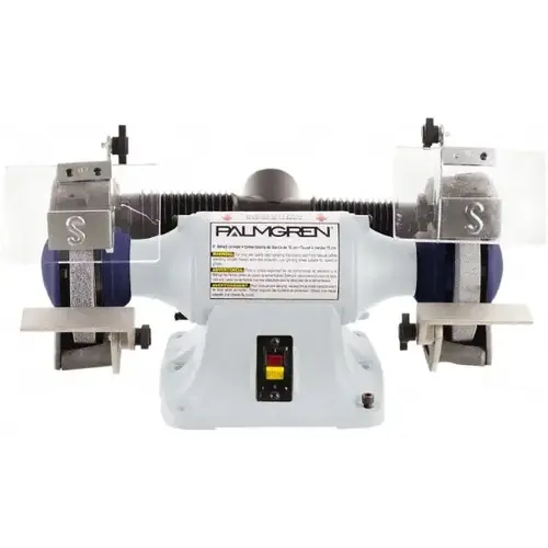 Bench Grinder: 6" Wheel Dia, 1/2" Arbor Hole Dia