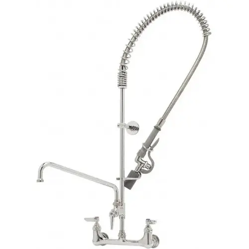 Riser with Spring Guide, 2 Way Design, Wall Mount, Wall Pre Rinse Faucet Assembly Riser with Spring Guide, 2 Way Design, Wall Mount, Wall Pre Rinse Faucet Assembly