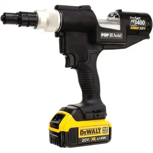 3/16 to 1/4" Closed End Rivet Capacity, 4,047 Lb Pull Force, Cordless Electric Riveter