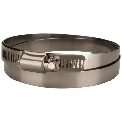 Worm Gear Clamp: SAE 176, 9-1/2 to 11-1/2" Dia, Stainless Steel Band Worm Gear Clamp: SAE 176, 9-1/2 to 11-1/2" Dia, Stainless Steel Band