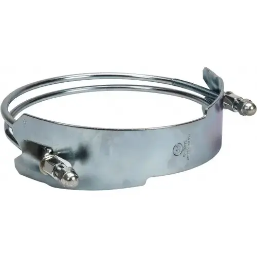 Single Bolt Clamp & Spiral Double Bolt Hose Clamp: 8" Hose, Plated Steel Single Bolt Clamp & Spiral Double Bolt Hose Clamp: 8" Hose, Plated Steel