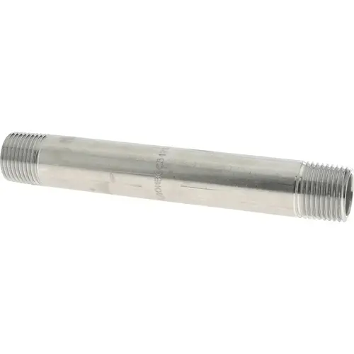 Stainless Steel Pipe Nipple: 1/2" Pipe, Grade 304 & 304L Stainless Steel Pipe Nipple: 1/2" Pipe, Grade 304 & 304L