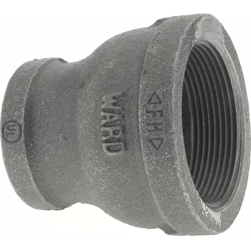 Black Reducing Coupling: 2 x 1-1/4", Threaded Black Reducing Coupling: 2 x 1-1/4", Threaded