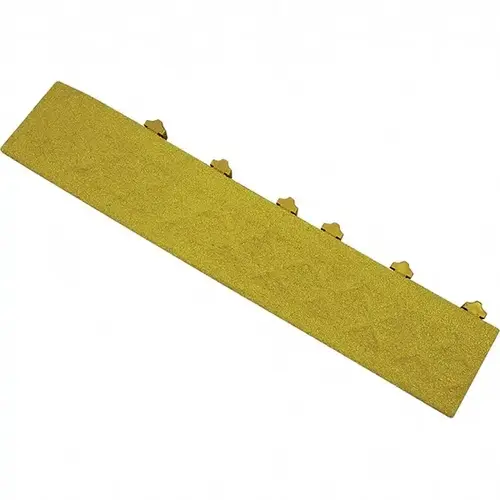 Anti-Fatigue Modular Tile Mat: Dry & Wet Environment, 22" Length, 4" Wide, 1" Thick, Yellow
