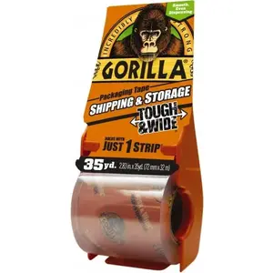 Gorilla 6045002-XCP6 Packing Tape: 2-7/8" Wide, Clear, Acrylic Adhesive - pack of 6
