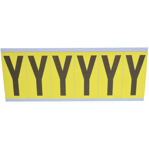 Number & Letter Label: "Y", Rectangle, 1.5" Wide
