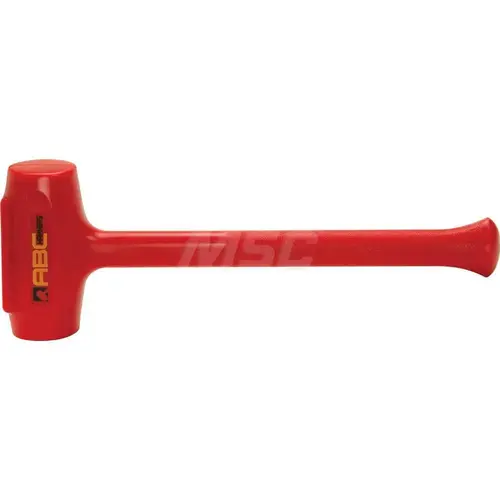 5.5 lb Polyurethane Dead Blow Hammer, Non-Sparking, Non-Marring 2-3/4 Face Diam, 7" Head Length, 20 OAL, 16-1/2" Steel Reinforced Polyurethane Handle, Double Faced