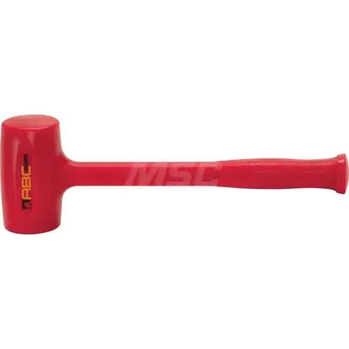 2.8 lb Polyurethane Dead Blow Hammer, Non-Sparking, Non-Marring 2-1/4" Face Diam, 4-5/8" Head Length, 14-3/8" OAL, 12-1/2" Steel Reinforced Polyurethane Handle, Double Faced