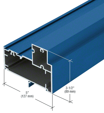 CRL-U.S. Aluminum 1G57771 Custom KYNAR Paint Transom Door Header for Overhead Concealed Closer - 24'-2" Stock Length
