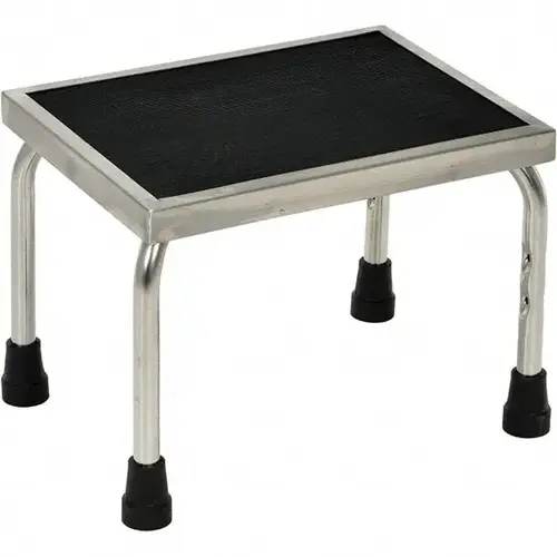 Step Stand Stool: 11" OAH, 15" OAW, Stainless Steel Step Stand Stool: 11" OAH, 15" OAW, Stainless Steel