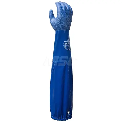 Chemical Resistant Gloves: Medium, 15 mil Thick, Nitrile-Coated, Nitrile Chemical Resistant Gloves: Medium, 15 mil Thick, Nitrile-Coated, Nitrile