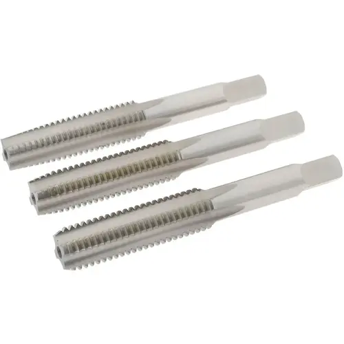 Tap Set: M12 x 1.75, 4 Flute, Bottoming Plug & Taper, High Speed Steel, Bright Finish Tap Set: M12 x 1.75, 4 Flute, Bottoming Plug & Taper, High Speed Steel, Bright Finish