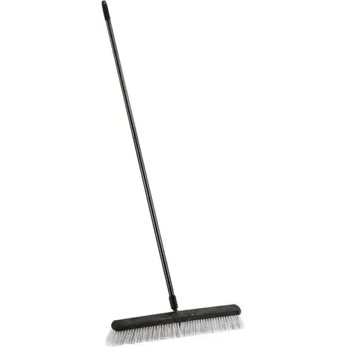 Push Broom: 24.0000" Wide, Smooth Surface, Polyester Bristles