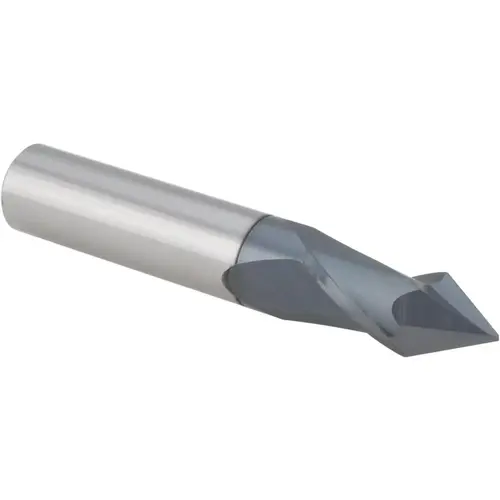 Drill Mill: 1/2" Dia, 1" LOC, 2 Flutes, 60 degree Point, Solid Carbide AlTiN Drill Mill: 1/2" Dia, 1" LOC, 2 Flutes, 60 degree Point, Solid Carbide AlTiN