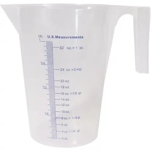 Beakers & Pipettes; Volume Capacity Range: 1,000 mL and Larger ; Material: Polypropylene ; Labware Transparency: Translucent ; Graduations: Yes ; Handle Included: Yes ; Overall Length: 6.75in