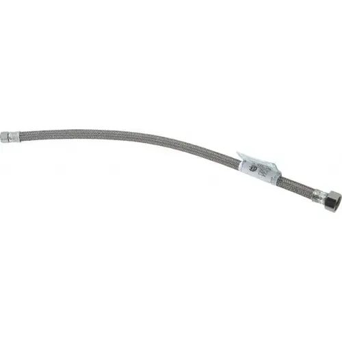 3/8" Compression Inlet, 1/2" FIP Outlet, Brass Flexible Connector Silver