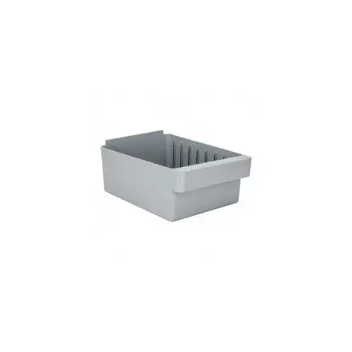 Plastic Drawer Bin: Gray