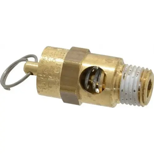 ASME Safety Relief Valve: 1/4" Inlet, 116 CFM, 125 Max psi ASME Safety Relief Valve: 1/4" Inlet, 116 CFM, 125 Max psi