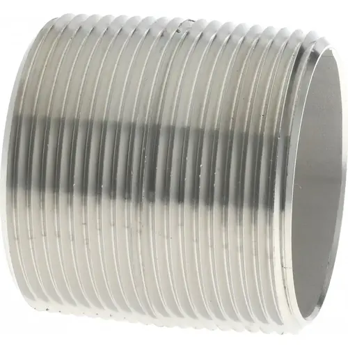 Stainless Steel Pipe Nipple: 1-1/2" Pipe, Grade 316 & 316L