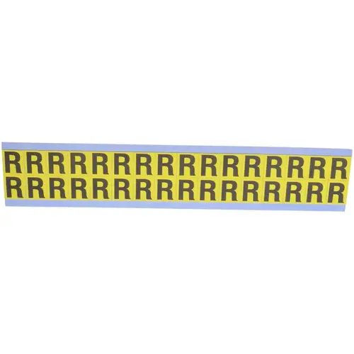 Number & Letter Label: "R", Rectangle, 0.5625" Wide Number & Letter Label: "R", Rectangle, 0.5625" Wide