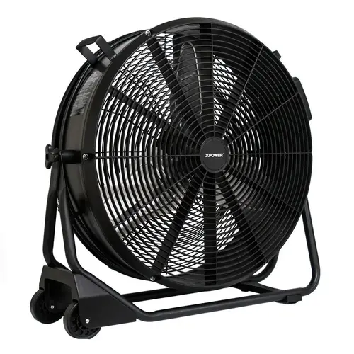 Industrial Circulation Fans; Fan Diameter: 24in ; Fan Type: Floor ; Number Of Blades: 3 ; Maximum Rpm: 1200 ; Horsepower: 1/2 ; Amperage: 1.8