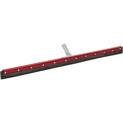 Squeegee: 36" Blade Width, Rubber Blade, Tapered Handle Connection