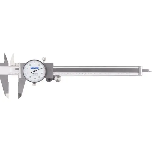 0" to 6" Range, 0.001" Graduation, 0.1" per Revolution, Dial Caliper