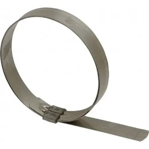 4" ID, Grade 201, Stainless Steel Preformed J-Type Clamp 4" ID, Grade 201, Stainless Steel Preformed J-Type Clamp