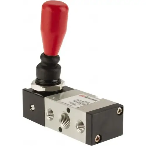 Manually Operated Valve: Hand Lever, Lever & Spring All Ports Blocked Actuated