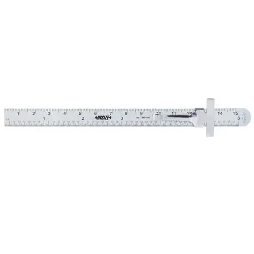 Steel Rule: Inch & Metric Graduation, Rigid, 15/32" OAW Steel Rule: Inch & Metric Graduation, Rigid, 15/32" OAW