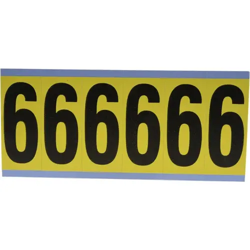 Number & Letter Label: "9", Rectangle, 1.5" Wide