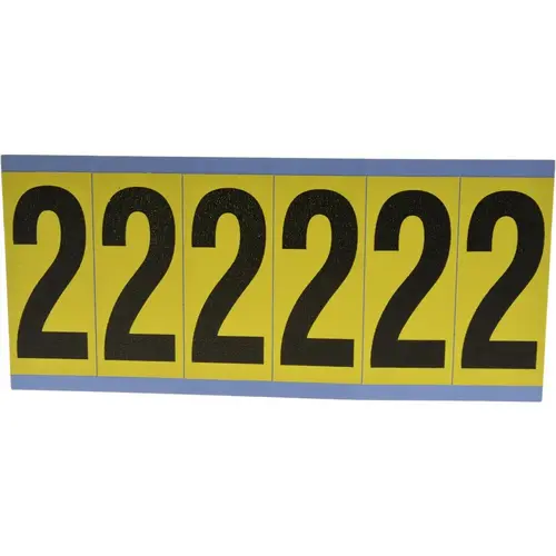 Number & Letter Label: "2", Rectangle, 1.5" Wide Number & Letter Label: "2", Rectangle, 1.5" Wide