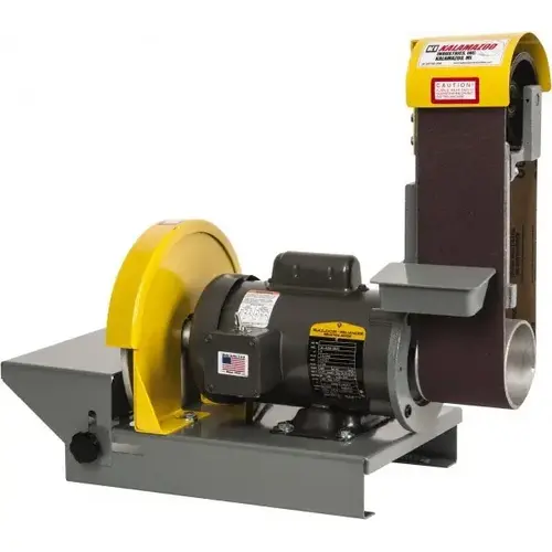 Horizontal & Vertical Combination Sanding Machine: 36" Long x 4" Wide Belt, 10" Dia