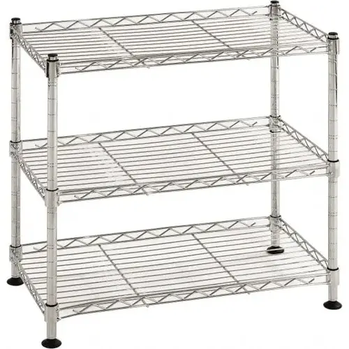 Wire Shelving: 88 lb Shelf Capacity, 3 Shelves Wire Shelving: 88 lb Shelf Capacity, 3 Shelves