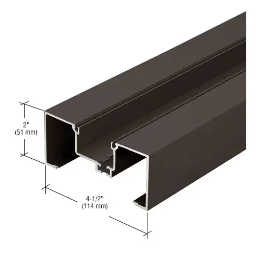 Open Back Vertical Mullion Thermally Improved, Dark Bronze/Black Anodized Class 1 - 24'-2" Stock Length