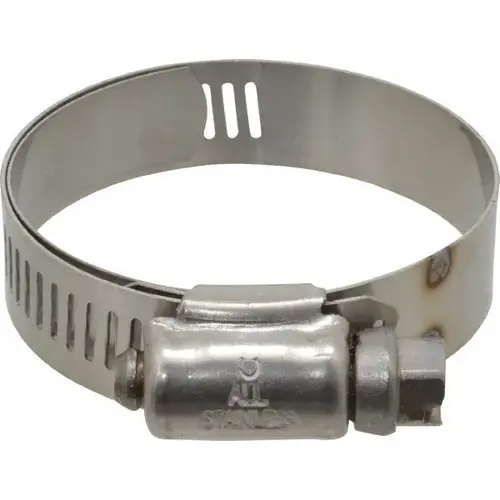 Worm Gear Clamp: SAE 24, 1-1/16 to 2" Dia, Stainless Steel Band Worm Gear Clamp: SAE 24, 1-1/16 to 2" Dia, Stainless Steel Band