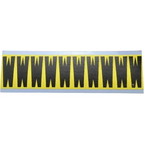 Number & Letter Label: "W", Rectangle, 1" Wide