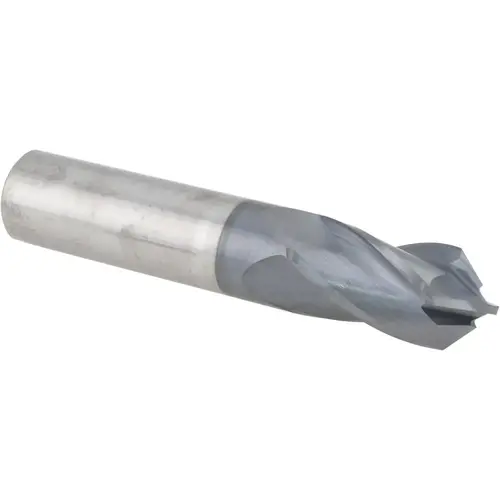 Drill Mill: 3/4" Dia, 1-1/2" LOC, 4 Flutes, 90 degree Point, Solid Carbide AlTiN Drill Mill: 3/4" Dia, 1-1/2" LOC, 4 Flutes, 90 degree Point, Solid Carbide AlTiN