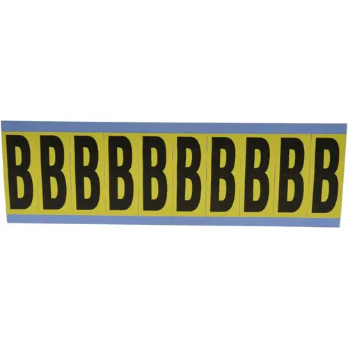Number & Letter Label: "B", Rectangle, 1" Wide