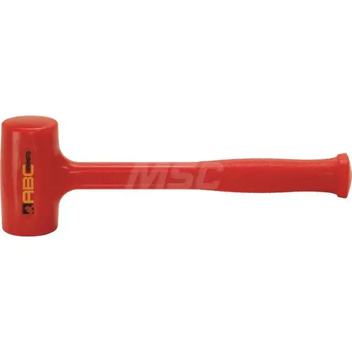 1.6 lb Polyurethane Dead Blow Hammer, Non-Sparking, Non-Marring 2 Face Diam, 4-1/8" Head Length, 12-3/4 OAL, 10-1/2" Steel Reinforced Polyurethane Handle, Double Faced