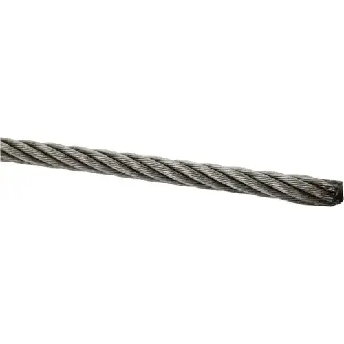3/16" Diam, Galvanized Steel Wire Rope, Priced as 1 ft Increments, 1,000 ft Total Coil Length - pack of 50