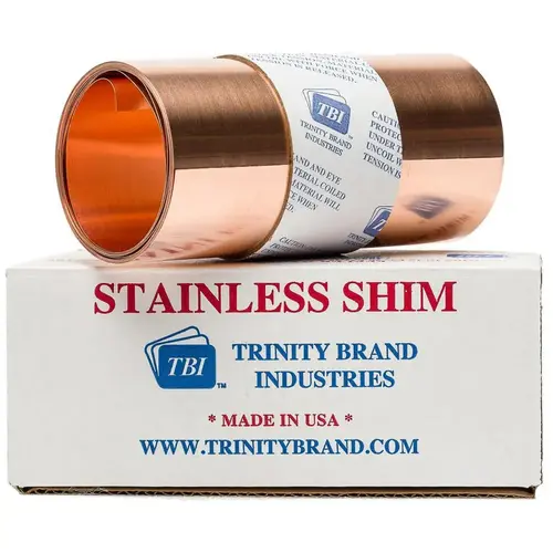 50 Inch Long x 6 Inch Wide x 0.001 to 0.01 Inch Thick, Assortment Roll Shim Stock 50 Inch Long x 6 Inch Wide x 0.001 to 0.01 Inch Thick, Assortment Roll Shim Stock