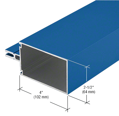 CRL-U.S. Aluminum CW96471 Custom KYNAR Paint 4" Vertical/Horizontal Mullion, 24'-2" Stock Length