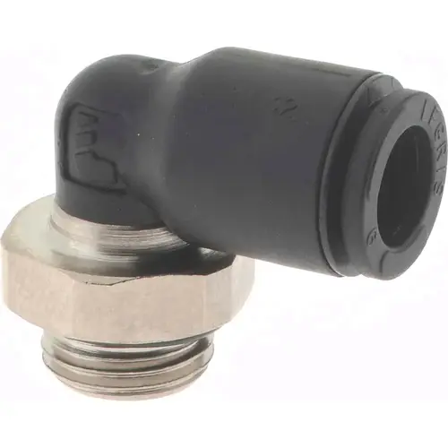 Push-To-Connect Tube Fitting: Male Elbow, 1/8" Thread Push-To-Connect Tube Fitting: Male Elbow, 1/8" Thread