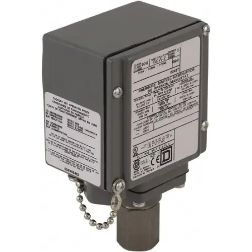 4, 13 and 4X NEMA Rated, SPDT-DB, 90 to 2,900 psig, Electromechanical Pressure and Level Switch